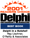 2001 Readers' Choice Award for Best Book (Delphi Informant)